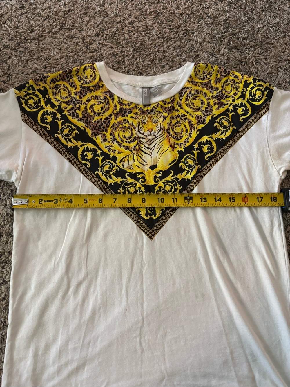 Zara Baroque Tiger Graphic Cropped Tee - Picture 7 of 10